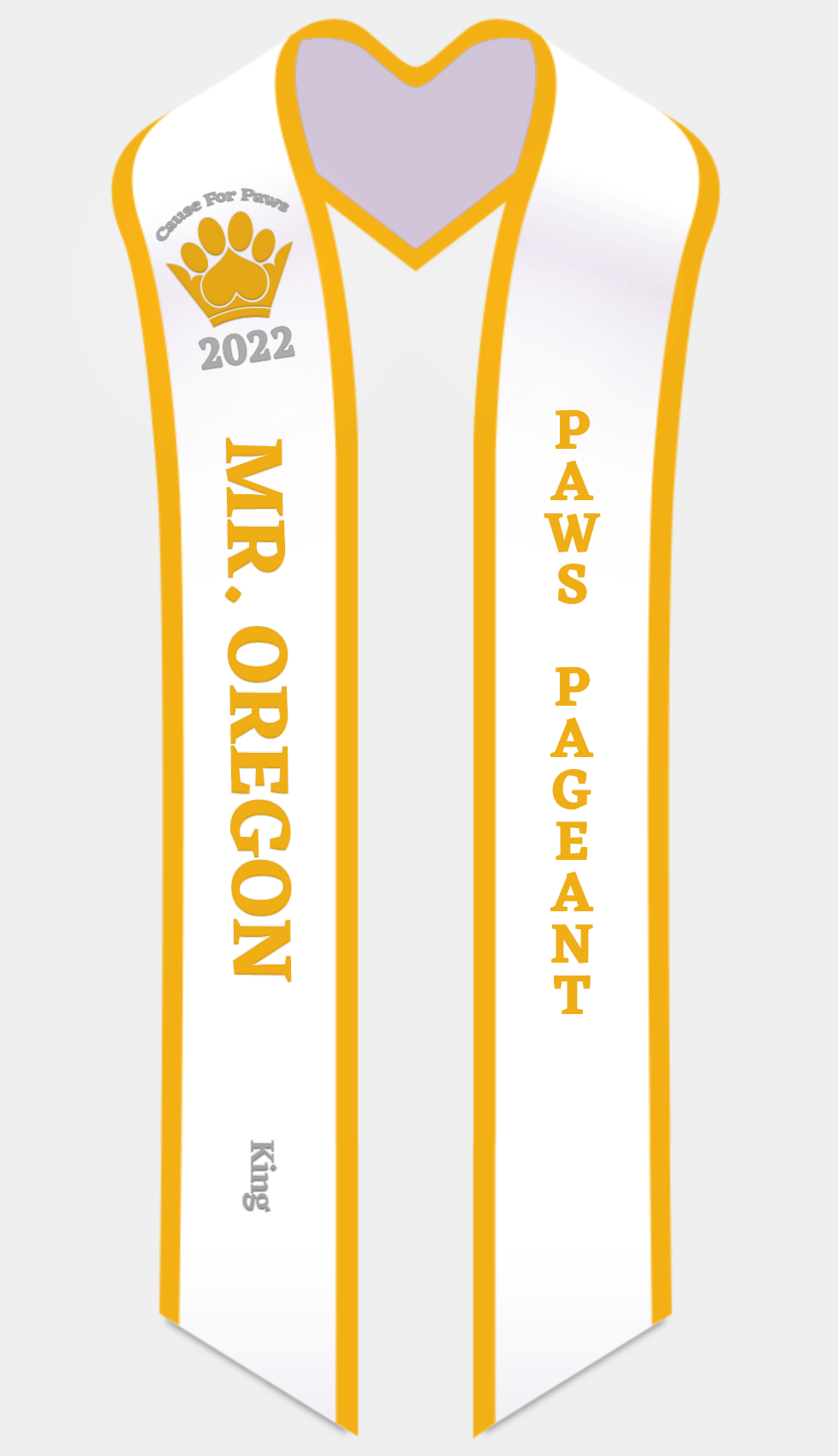 Cause for Paws Pageant Sash - King